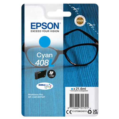 EPSON 408L CARTUCCIA SINGLEPACK DURABRITE ULTRA INK CYAN